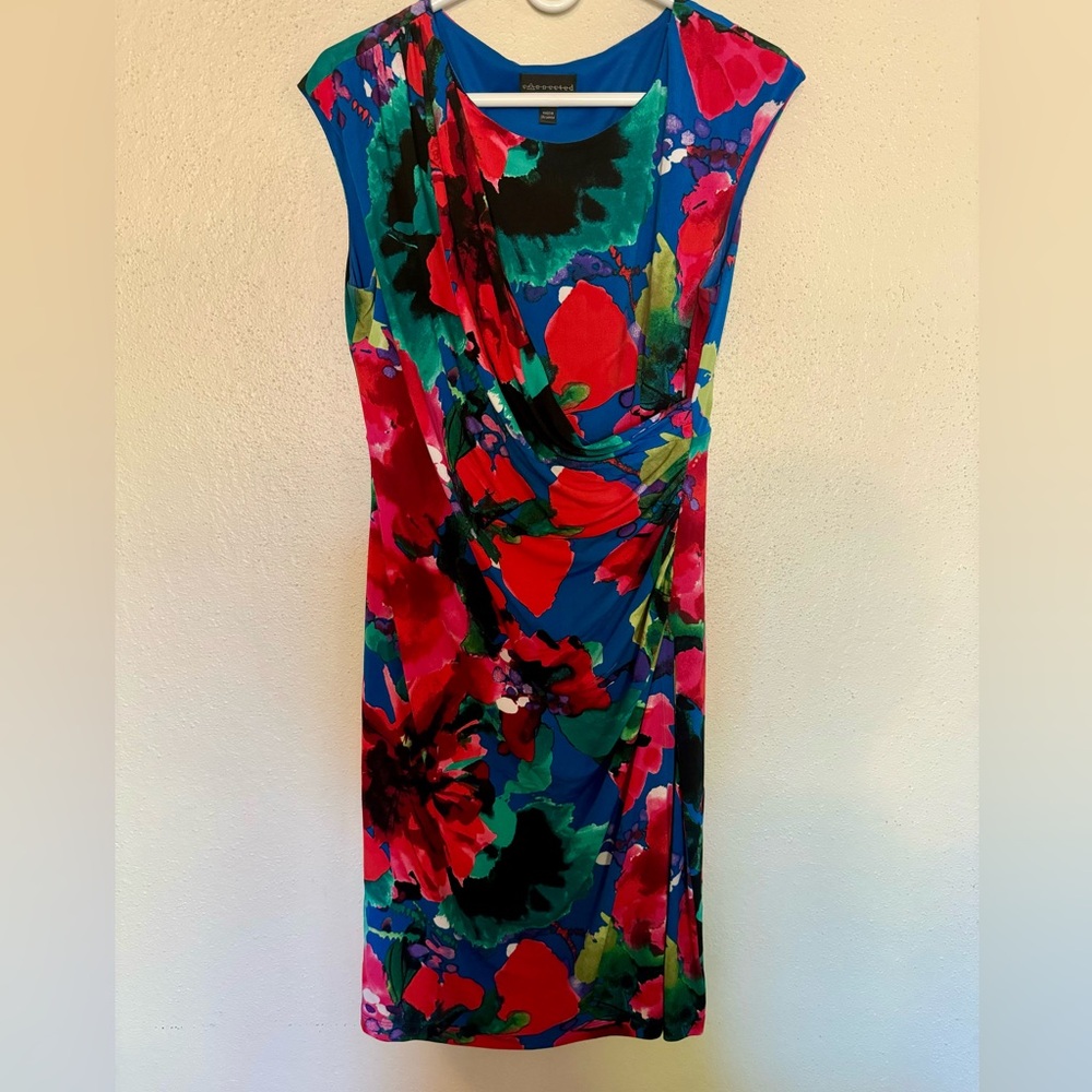Connected Apparel Midi Floral Dress